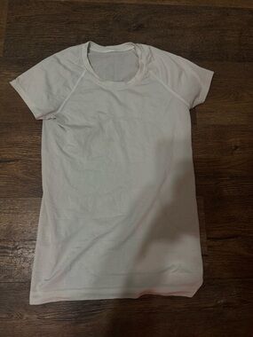 White Short Sleeve Athletic Top
